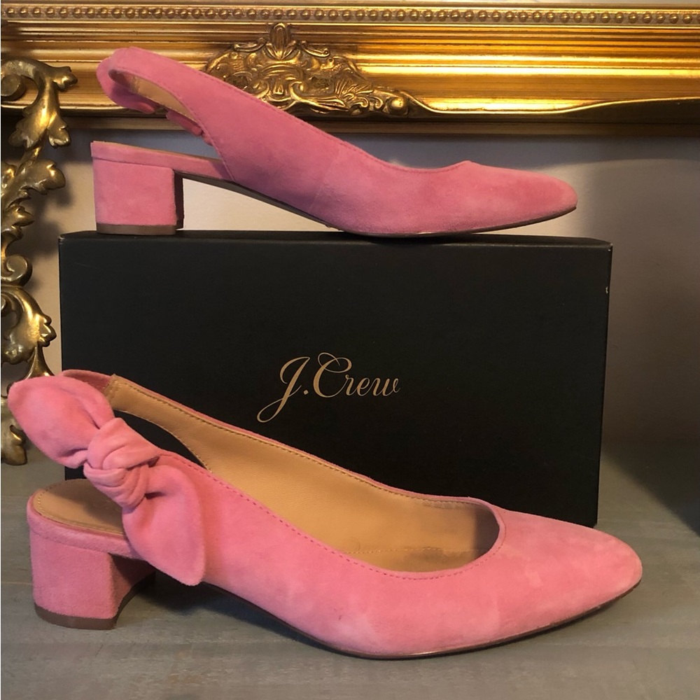 J.Crew pink sling backs. Size 7.